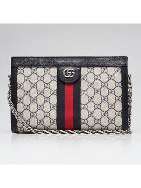 Gucci Supreme GG Coated Canvas Vintage Web Ophidia Small Shoulder Bag 795-050325
